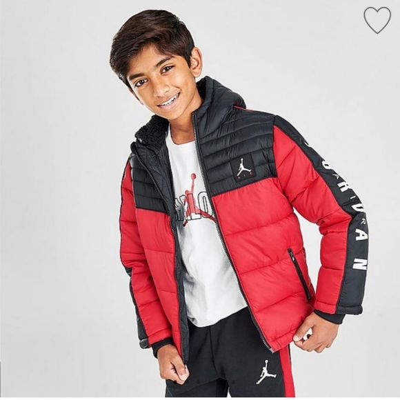 Small bold logo puffer jacket Clearance